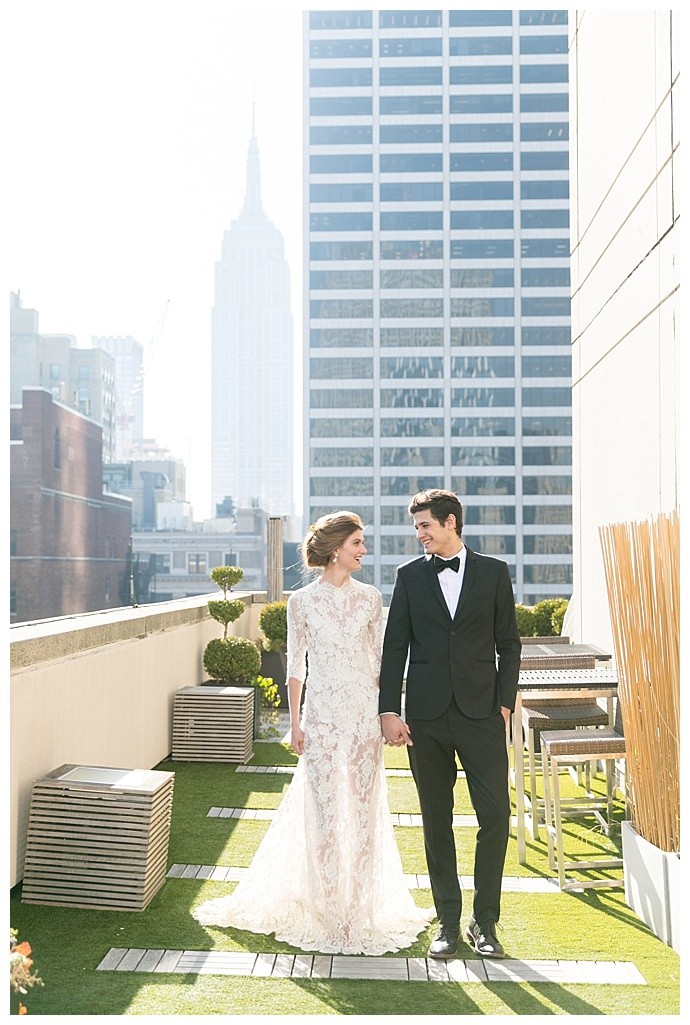 Photo of the hotel Sofitel New York: Lace long sleeved wedding dress sara wight photography